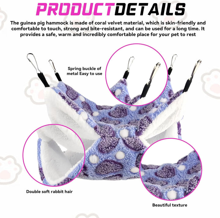 BORDEAG 5 Stück Meerschweinchen Hängematte, Hamster Hängematte, Hängematte Für Kleintiere, Hängematt