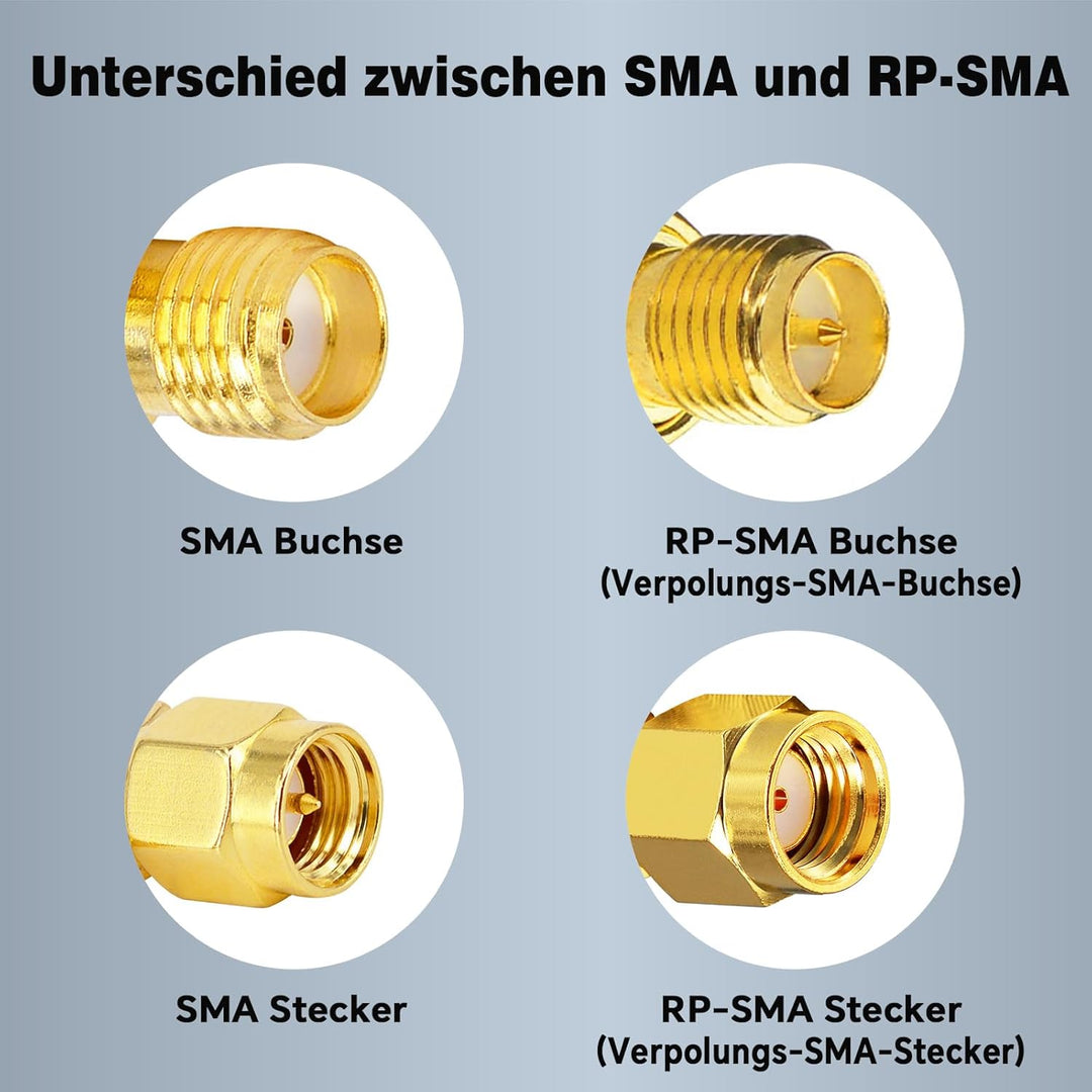 Boobrie Verbessert SuperFlex RG58 SMA Kabel 10M - WiFi Antennenkabel Buchse auf Stecker - Verlustarm