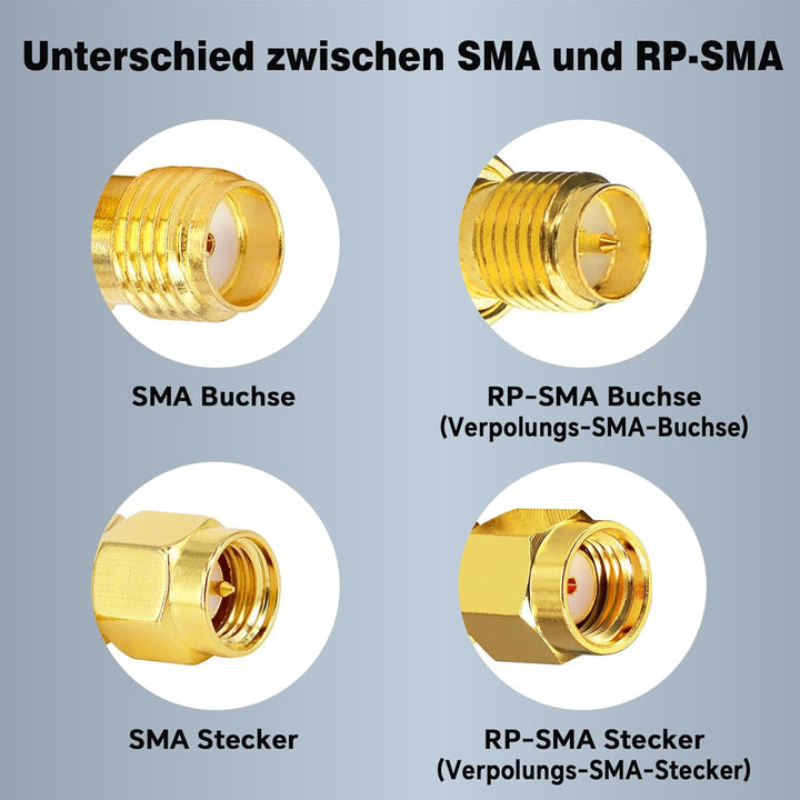 Boobrie Verbessert SuperFlex RG58 SMA Kabel 10M - WiFi Antennenkabel Buchse auf Stecker - Verlustarm