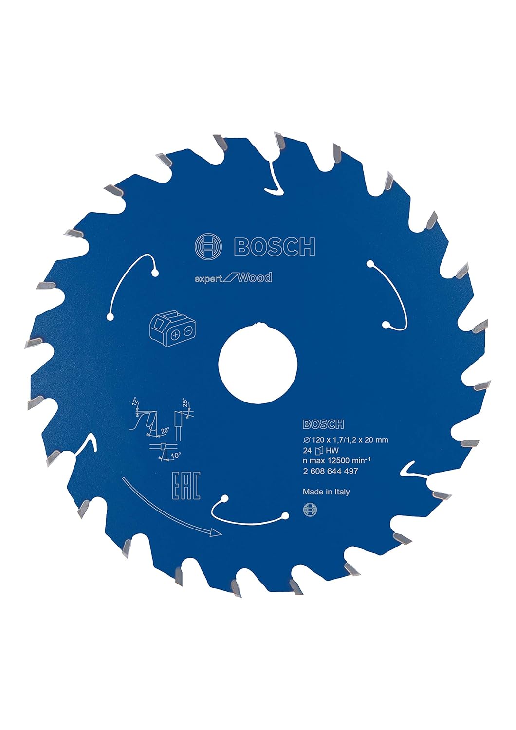 Bosch Accessories Professional Kreissägeblatt Expert for Wood (Holz, 120 x 20 x 1,7 mm, 24 Zähne, Zu