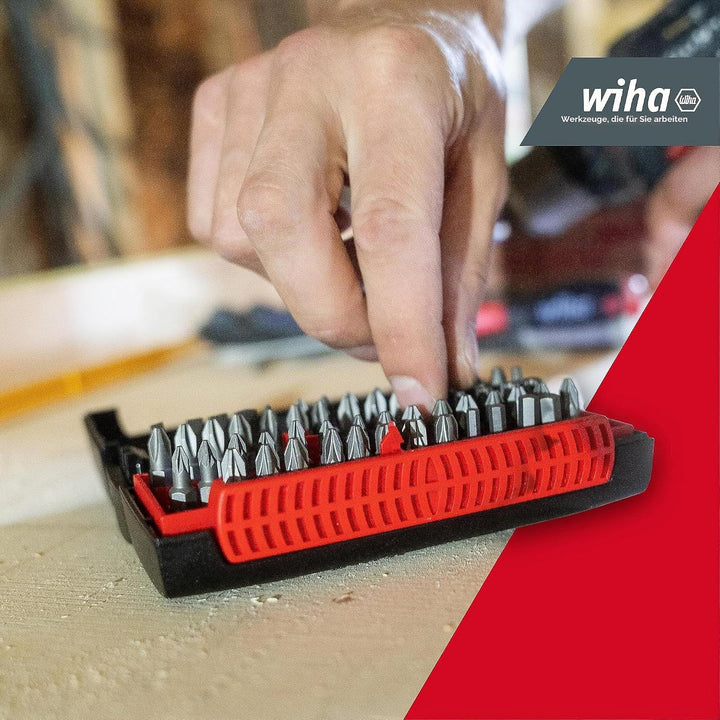Wiha Bit Set Collector Standard 25 mm gemischt 62-tlg. 1/4", Universal Bitsatz mit magnetischem Schn