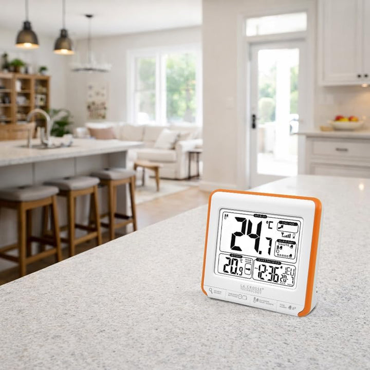 La Crosse Technology Wetterstation mit Warnsignal orange / weiss, orange / weiss