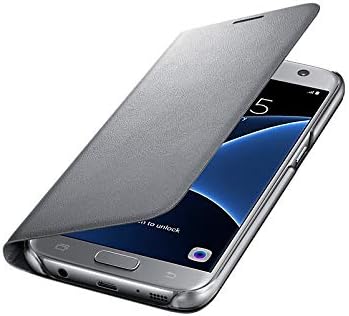Samsung LED View Cover Hülle EF-NG930 für Galaxy S7, silber, Silber