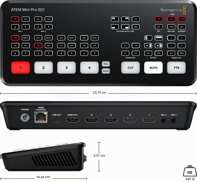 Blackmagic Design Atem Mini Pro ISO Atem Mini Pro ISO Single, Atem Mini Pro ISO Single