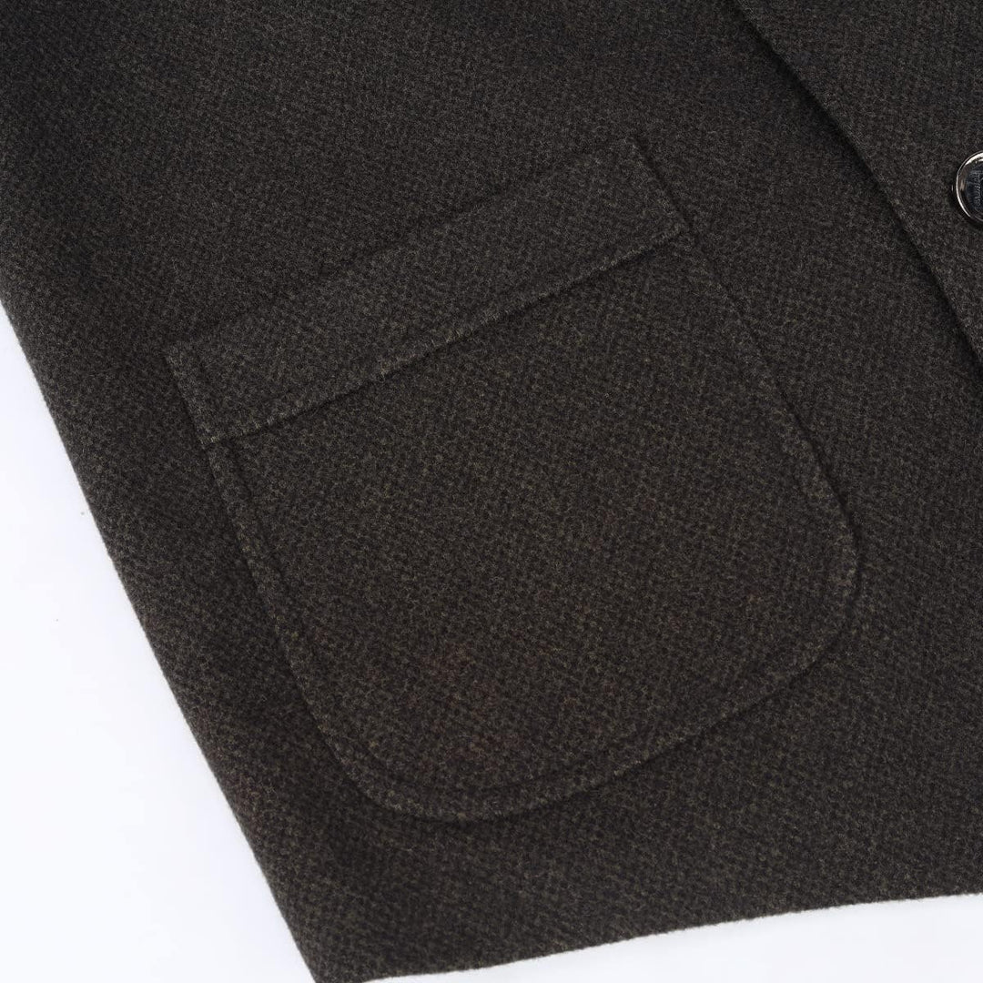 Allthemen Herren Weste Revers Tweed Wolle Anzugweste Formale Regular Fit Herrenweste Retro Business