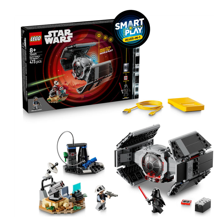 LEGO Star Wars 75421 SMART Play: Darth Vaders TIE Fighter - Interaktives All-in-1 Spielset mit SMART