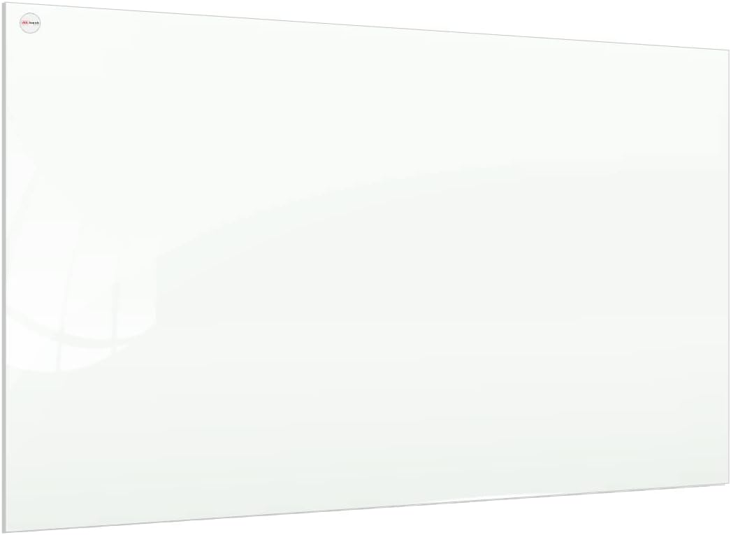 ALLboards Glasboard Magnetisch Weiss 100x80cm, Rahmenlos, Glastafel, Magnettafel, Gehärtetes Glas, W