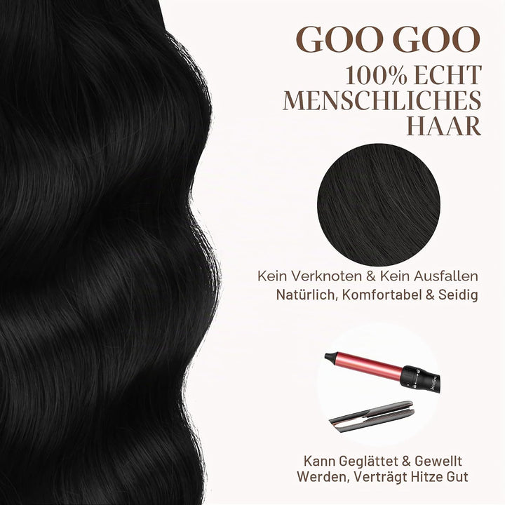 GOO GOO Tape in Extensions Echthaar, Tape Extensions Echthaar, 55cm 50g 20pcs, Extensions Echthaar,