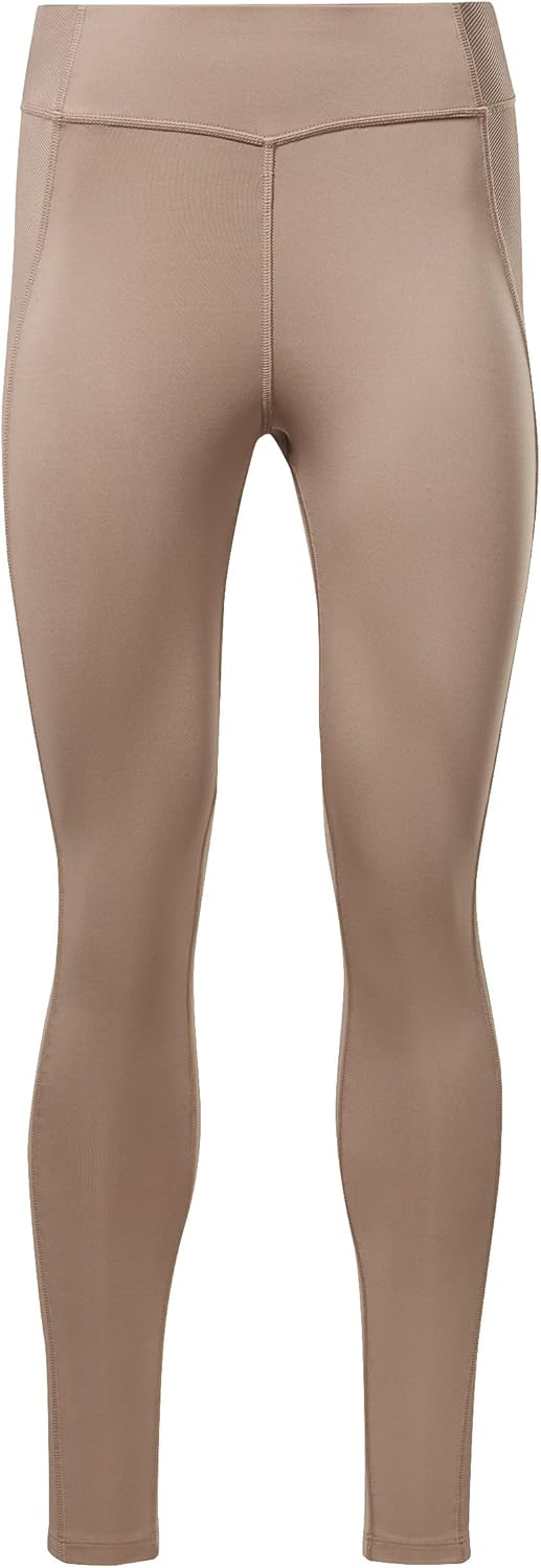 Reebok Damen Yoga High Rise Rib Yoga-Hose, XS Kurz Harmoniegrün