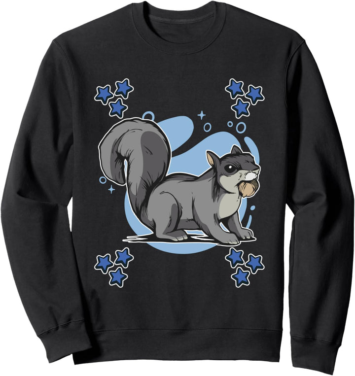 Herren Eichhörnchen Zeichnung Sterne Jungen Eichhörnchen Sweatshirt