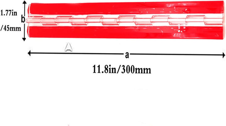 Acrylscharnier 300mm durchgehendes Klavierscharnier 1.18" Transparentes Kunststoff Acryl-Scharnier（S
