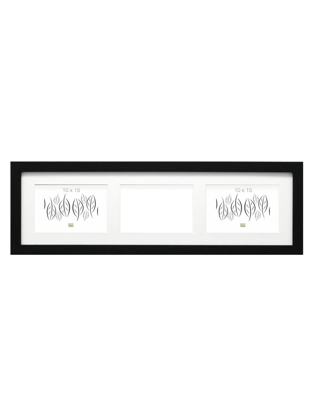 Deknudt Frames S66KC3 Bilderrahmen 10x15 Bilderrahmen Schwarz, 3 Bilder horizontal Holz Fotokader 10