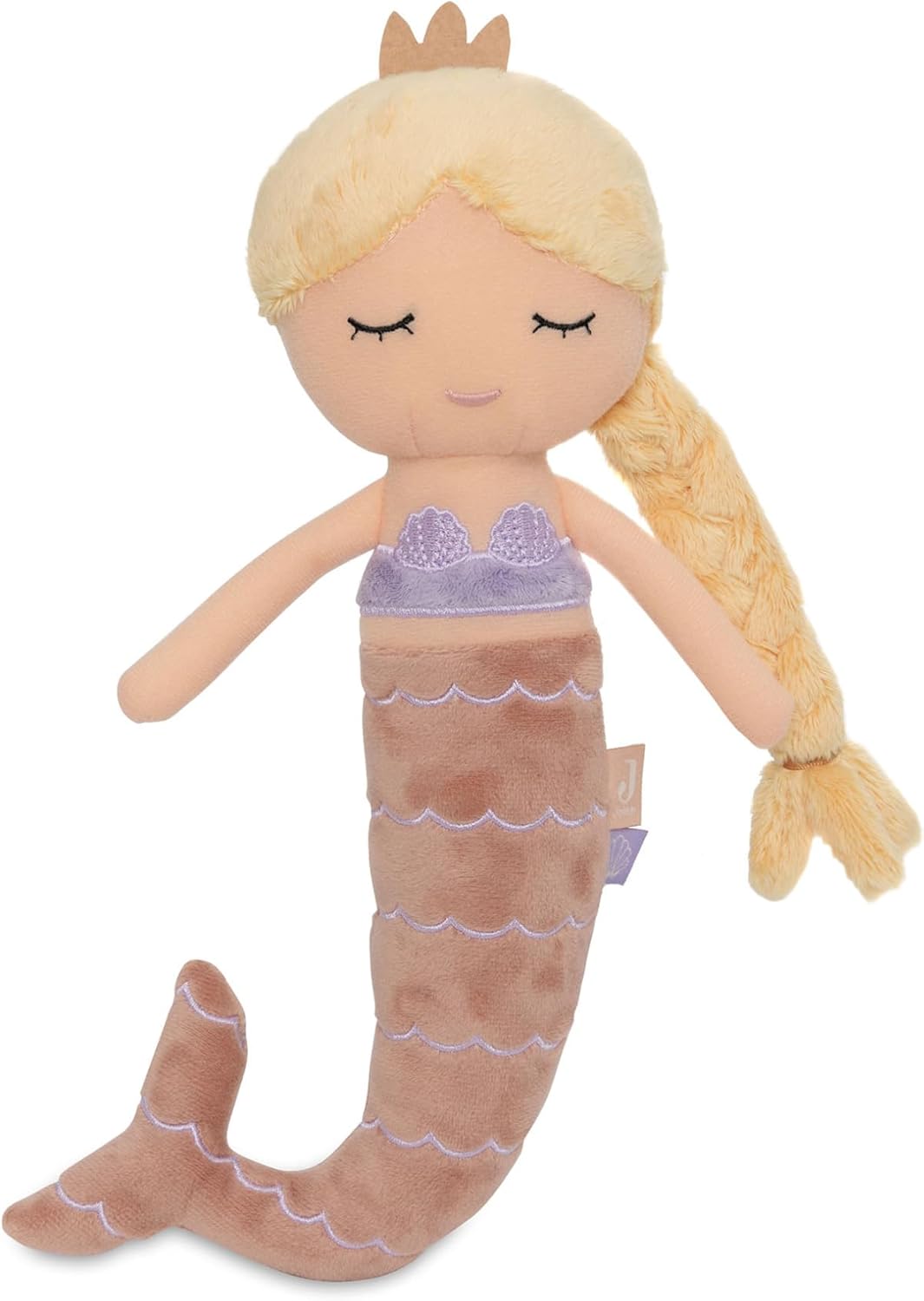 Jollein Stoffpuppe Kuschelpuppe - Mermaid Ella - 100% Polyester - 32x10x6cm - Kuscheltier - Meerjung