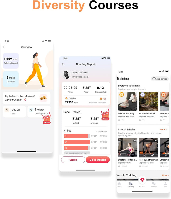 Superun Walking Pad mit Steigung 6%, Laufband für Zuhause mit App max 6km/h und 12km/h Version, Schr