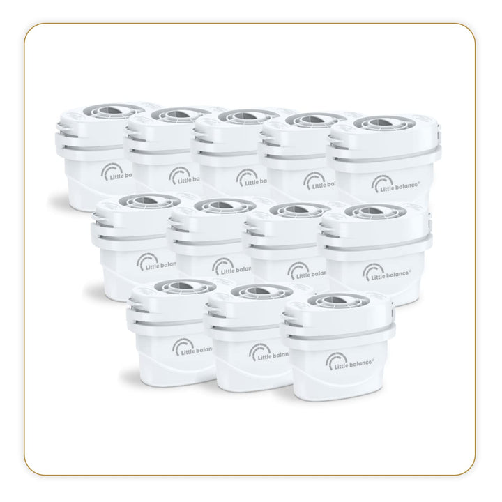 LITTLE BALANCE 8666 Filterkartuschen für Karaffe, kompatibel mit allen Filterkannen, 12 Monate Packu
