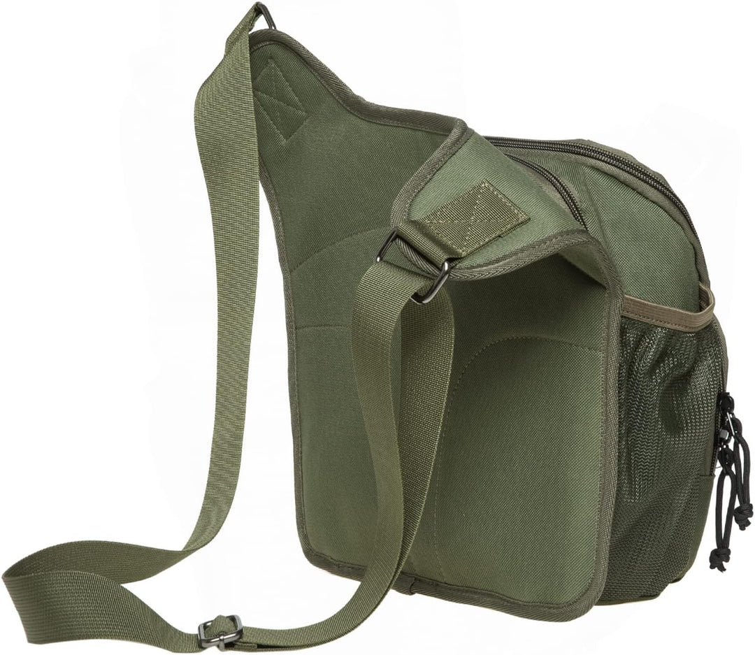 KAUKKO Canvas Taktisch Jahrgang Brusttasche Männer Frauen Tactical Schultertasche für Wandern Campin