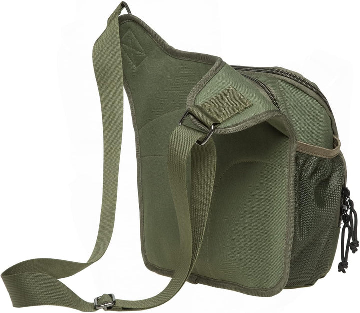 KAUKKO Canvas Taktisch Jahrgang Brusttasche Männer Frauen Tactical Schultertasche für Wandern Campin