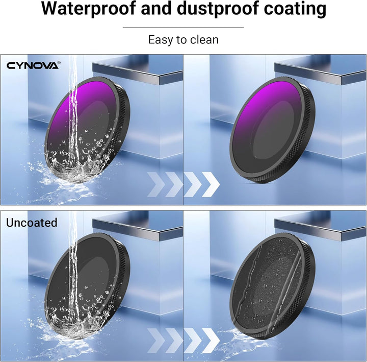 CYNOVA Osmo Nano ND Filter,3er Pack ND8, ND16, ND32,Osmo Nano Filterset Kompatibel mit DJI Osmo Nano