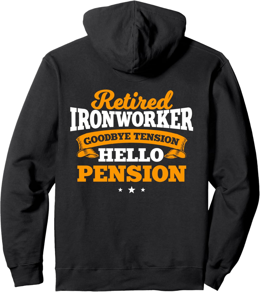Ironworker Retired Design auf der Rückseite der Kleidung Pullover Hoodie