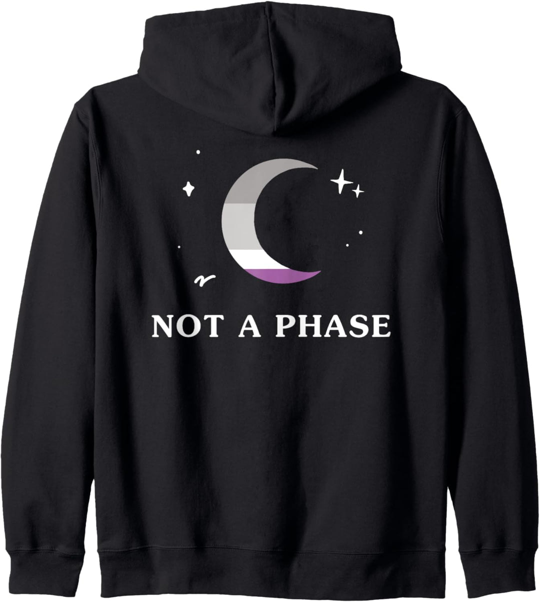 Keine Phase Asexuell LGBTQ Ace Pride Flagge Mond Kapuzenjacke