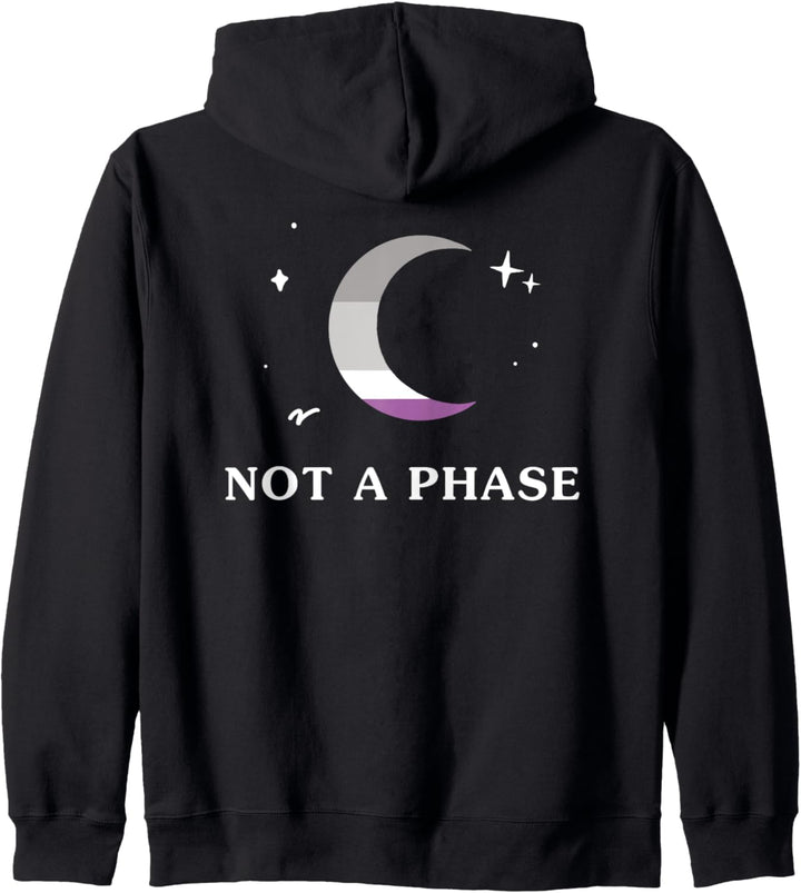 Keine Phase Asexuell LGBTQ Ace Pride Flagge Mond Kapuzenjacke