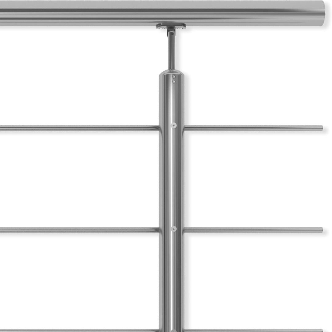 DOLLE Geländer Edelstahl Bodenmontage | Länge 1,5 m; Höhe 1 m | witterungsbeständig | für Treppe, Ba