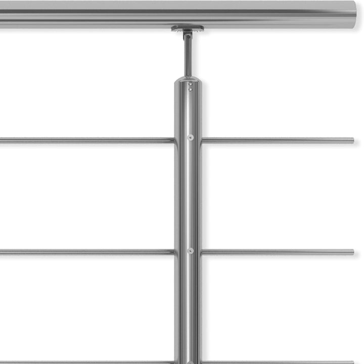 DOLLE Geländer Edelstahl Bodenmontage | Länge 1,5 m; Höhe 1 m | witterungsbeständig | für Treppe, Ba