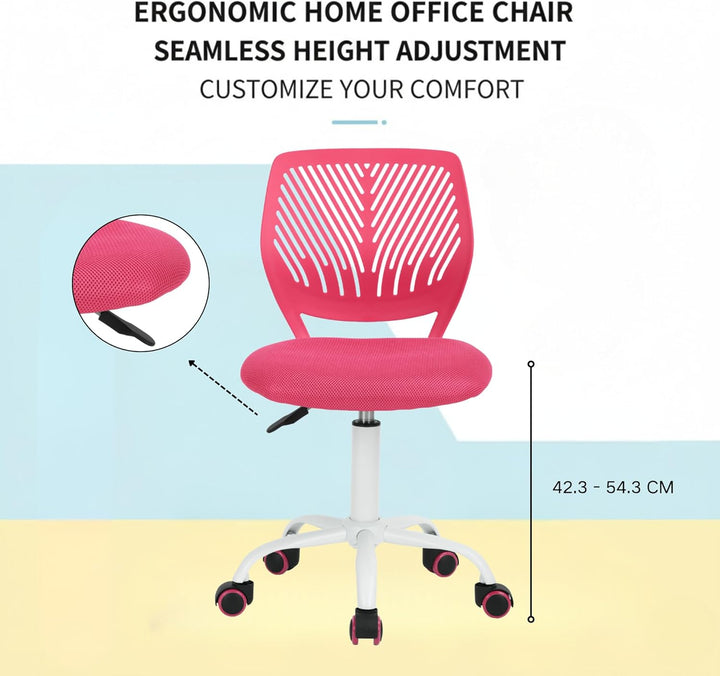 Homy Casa Schreibtischstuhl Verstellbarer Drehstuhl Bürostuhl Stoffsitz Ergonomischer Arbeitsstuhl o