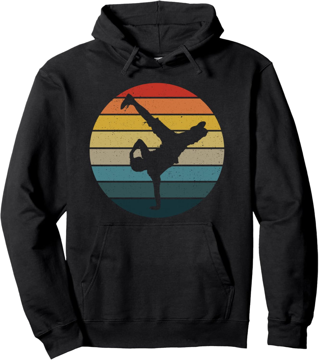 Retro sunset breakdance - breakdancing bboy hip hop dance Pullover Hoodie