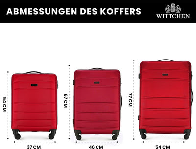 WITTCHEN Koffer-Set 3tlg. Trolley Koffer Reisekoffer aus ABS Hartschalen Kofferset Trolley 4 Rollen