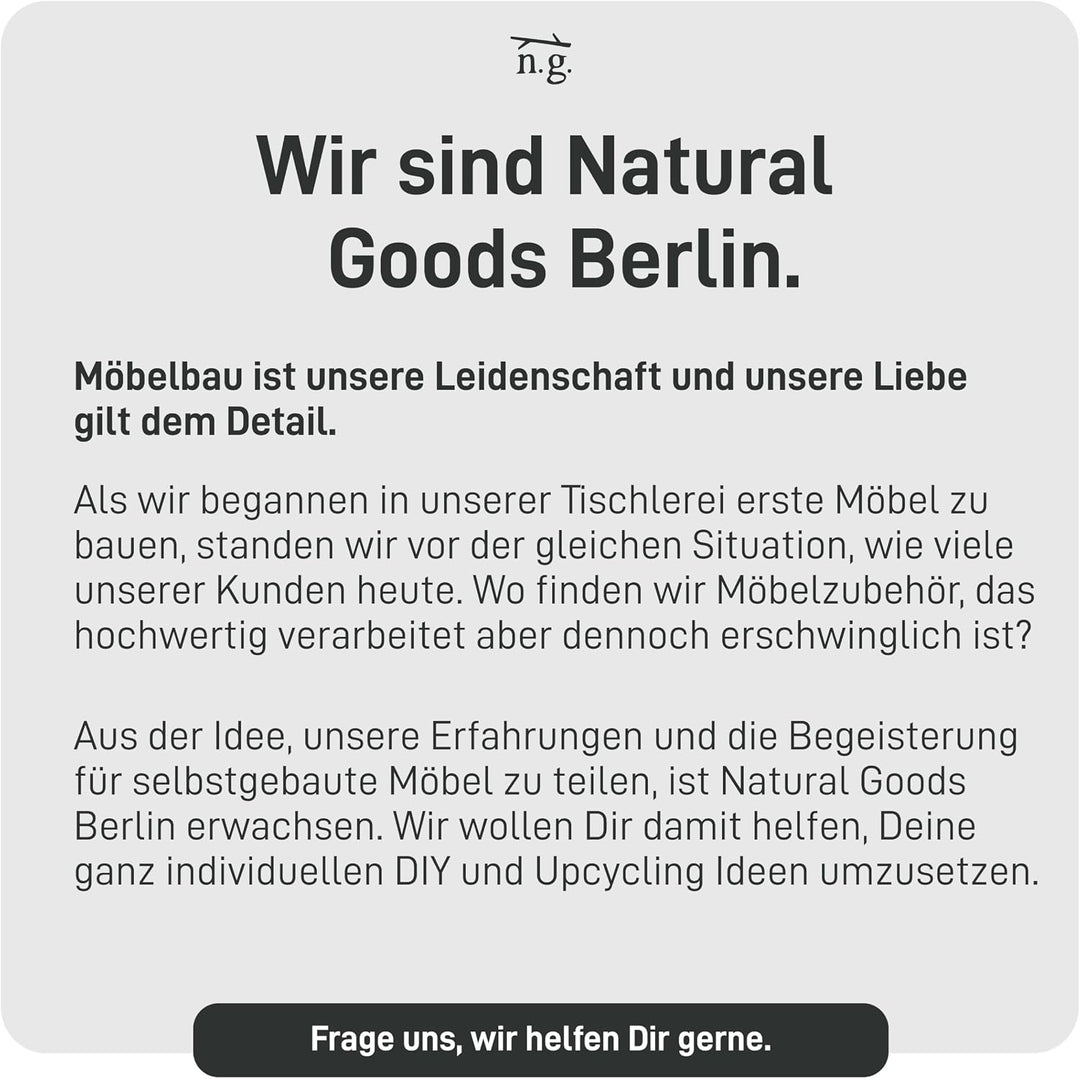 3x Gratleiste U-FORM massiver Unterzug für Tischplatten, Tischbeschlag, Unterstützungsunterzug, Vers