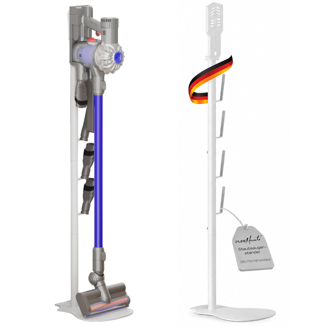 PureMounts Staubsauger Ständer Halterung universal kompatibel mit Dyson, Philips, Samsung, Bosch, Mi