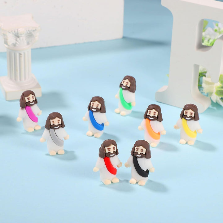 40stk Jesus Spielzeug, 3x1,5x3,5cm Mini Kleine Jesus Figuren Klassischer Christus Spielzeug für Kind