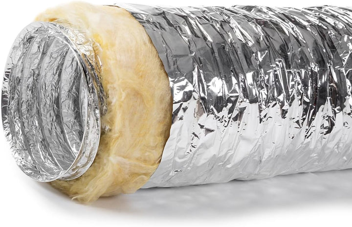 STERR Isolierter flexibler Lüftungskanalschlauch 100 mm x 5 m - Abluftschlauch - Kanalschlauch für H