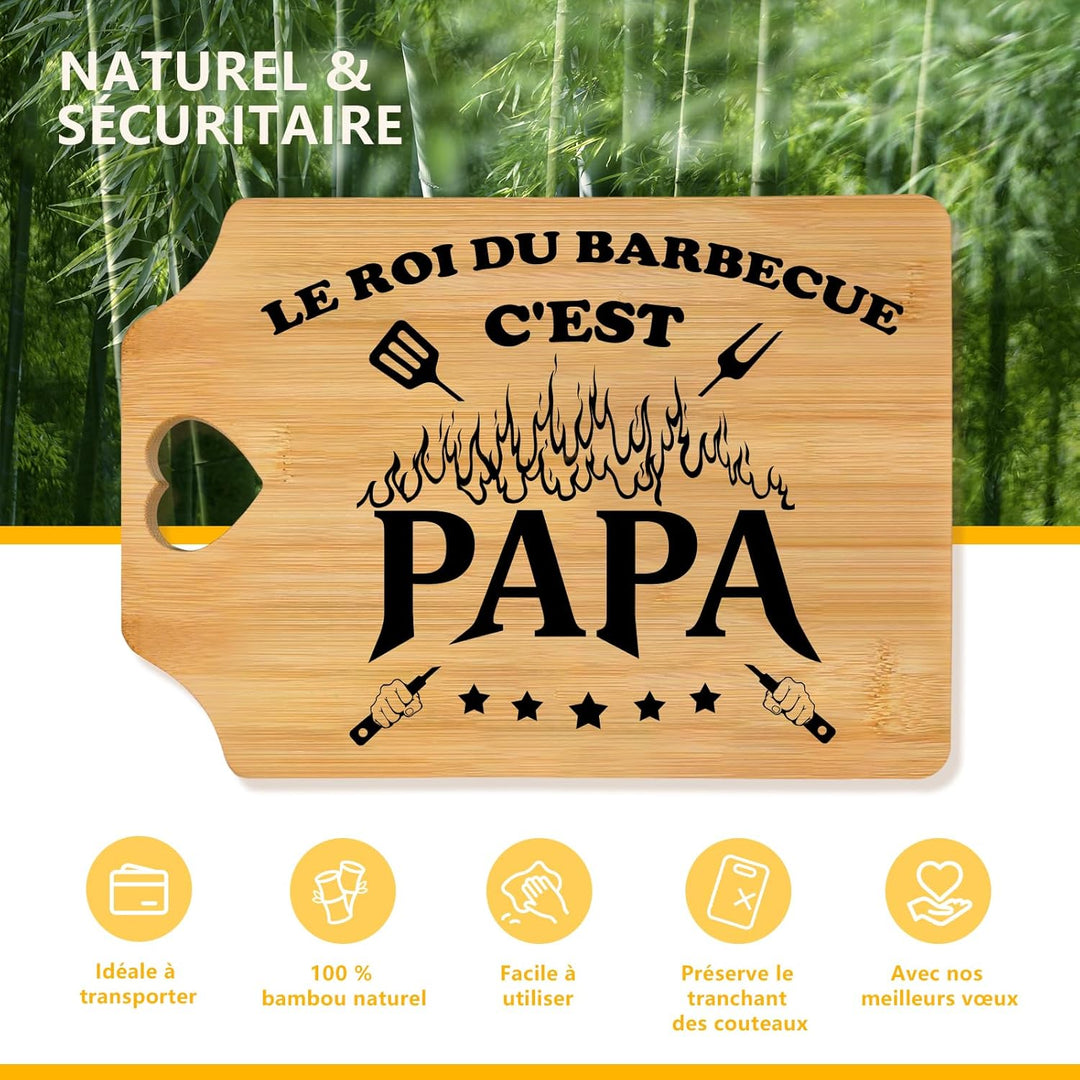 Geschenke für Papa, Bambus Schneidebrett Papa Geschenk zum Weihnachten Geburtstag Vatertag, Vatertag