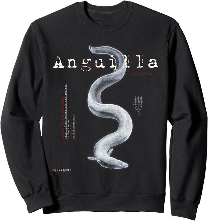 EUROPÄISCHER AAL Anguilla Angeln Grundangeln Fischen Aal Sweatshirt