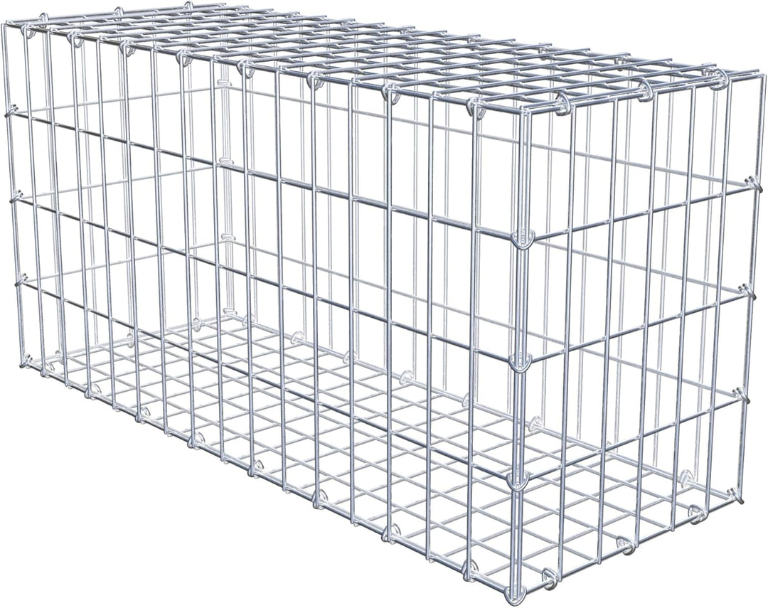 GABIONA Steinkorb-Gabione eckig, Maschenweite 5 x 10 cm, Tiefe 30 cm, Gabione 80 x 40 x 30 cm (L x H