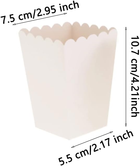 50 Stücke Popcorn-Boxen, Klein Tüten Candy Bar Box, Popcorn Container, Popcorntüten, Candy Container