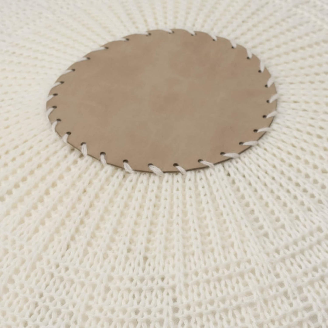 ENGLISH HOME Pouf Hocker, Rund Sitzpouf, Sitzhocker, Sitzpuff, Fusshocker, Strick Puff Hocker für Wo