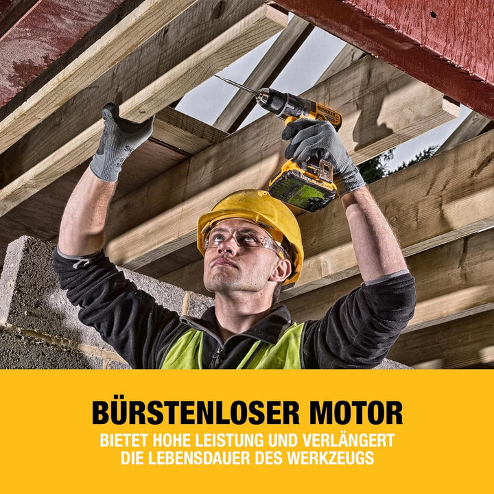 Dewalt 18 Volt 2-Gang Akku Bohrschrauber DCD791NT (kraftvolles 2-Gang Vollmetall-Getriebe, bürstenlo