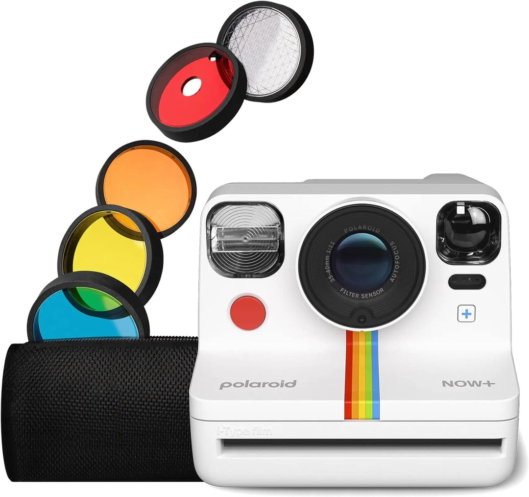 Polaroid Now+ Gen 2 Sofortbildkamera - Weiss, Keine Filme & Fotoalbum - Klein Bundle mit Fotoalbum,
