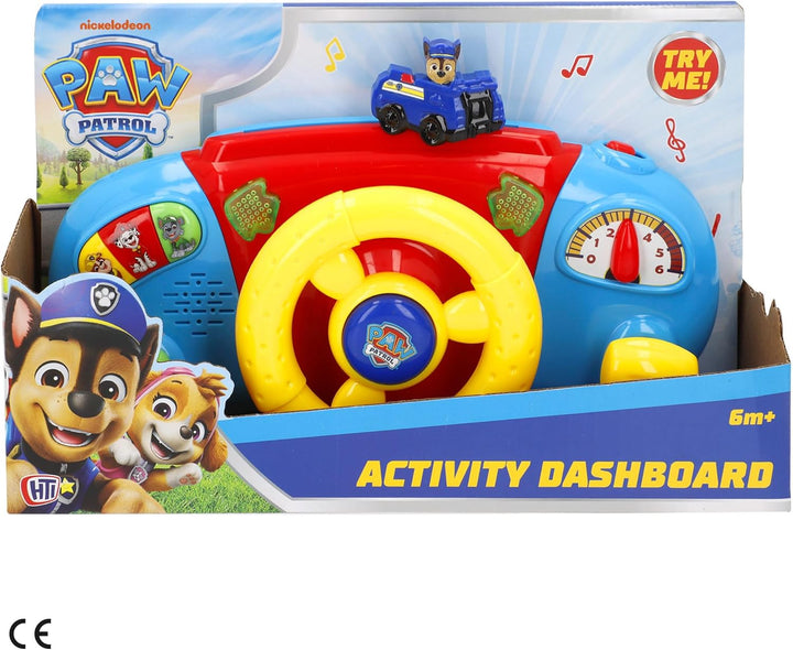 COLORBABY Paw Patrol Lenkrad für Kinderwagen, Befestigungsgriff, buntes Design, Marshall, Chase, Sky