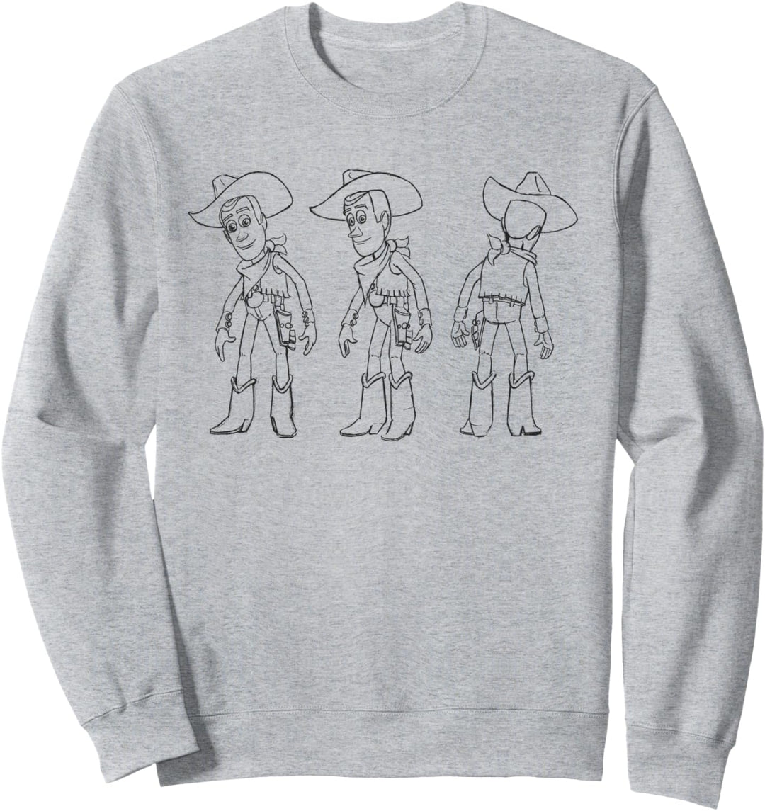 Disney Pixar Toy Story Woody Pose Concept Art Sketch Sweatshirt