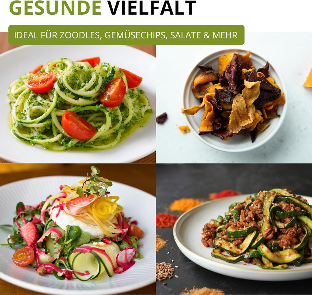 Westmark Gemüseschneider/ -hobel/ -raspel mit 3 Schneideinsätzen, Edelstahlklingen, Spiromat, Anthra