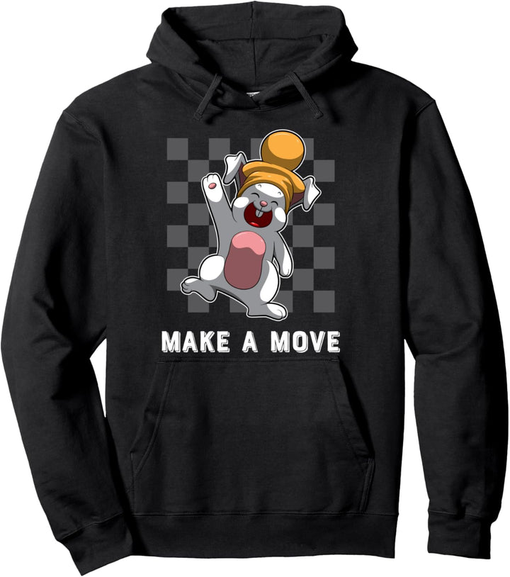 Schachbrettmuster mit Hase Bauer - Schach Pullover Hoodie