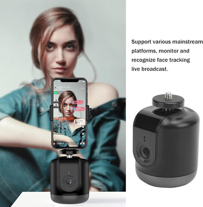 Goshyda 360 Rotation Smart Selfie Gimbal, Auto Face & Object Tracking AI Gesichtserkennung Elektrisc