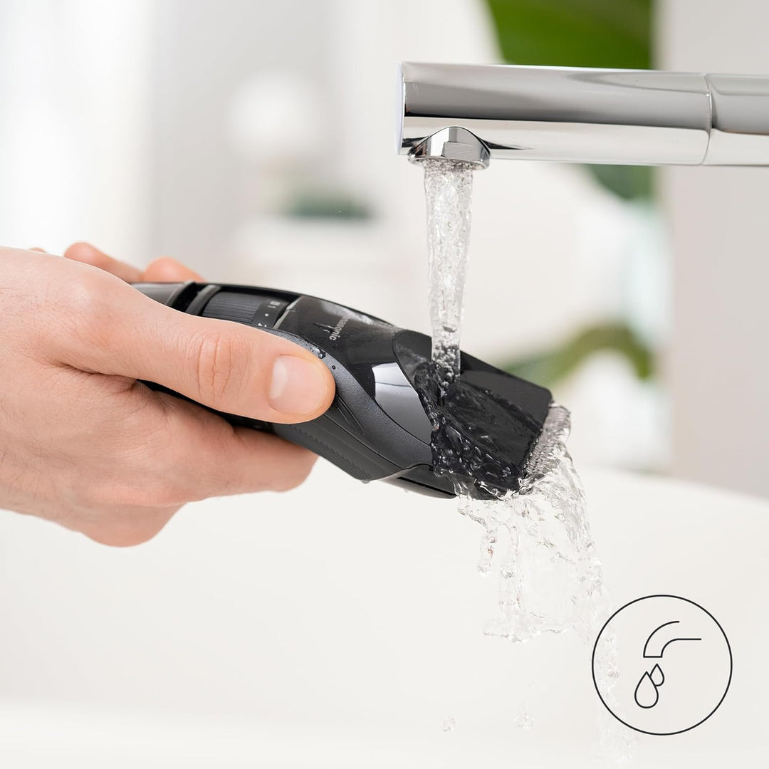 Panasonic ER-GC53 Haarschneider mit 19 Schnittlängen (1-10 mm), waschbar, schwarz