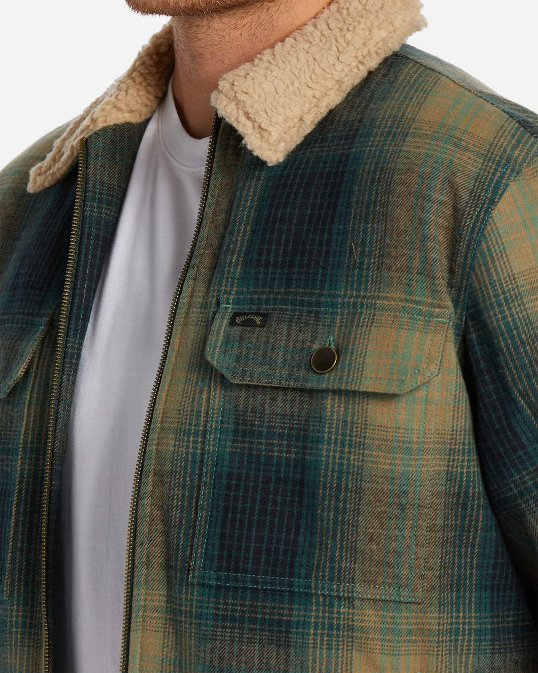 Billabong Herren Barlow Sherpa Windbreaker L Dunkler Wald, L Dunkler Wald