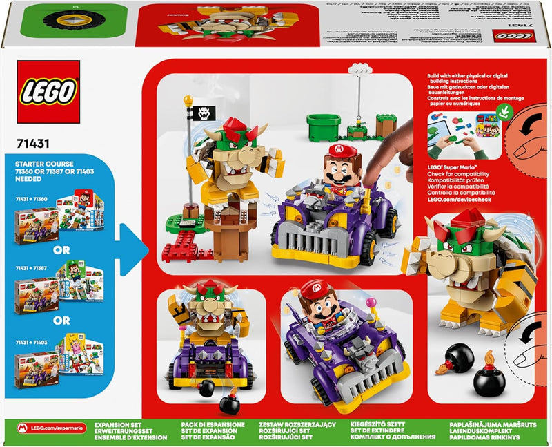 LEGO Super Mario Bowsers Monsterkarre – Erweiterungsset, Auto-Spielzeug mit Bowser-Figur für Jungs u