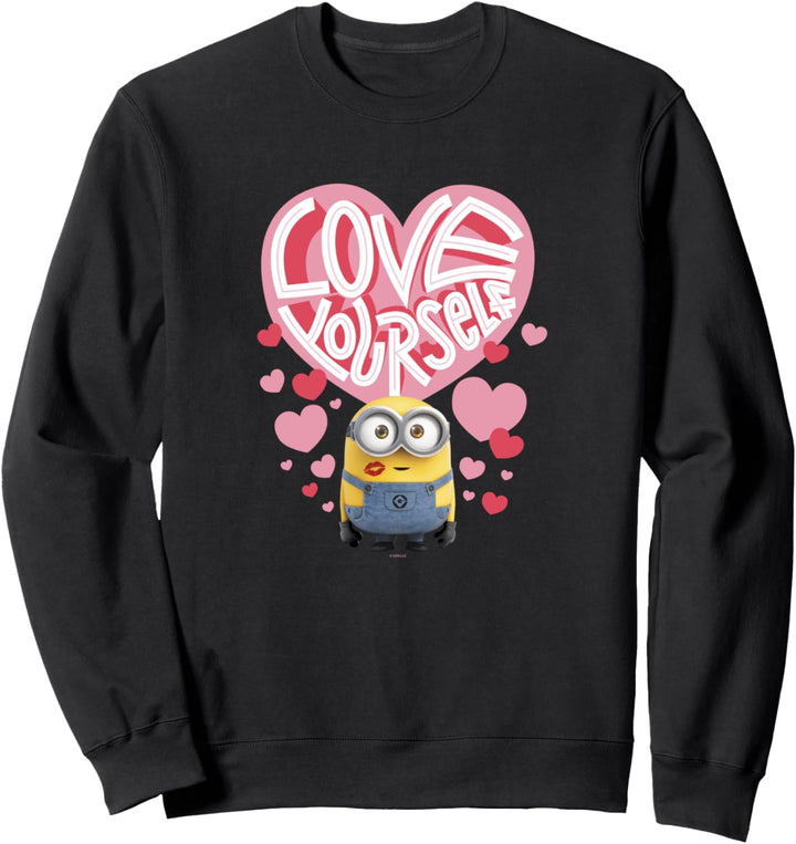 Minions Valentines Day Love Yourself Heart Collage Sweatshirt